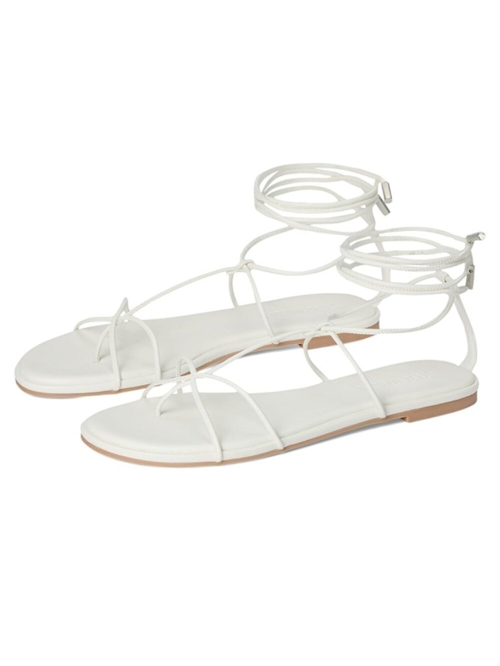 NWT Steve Madden White Myrtle Flat Sandals Size 9